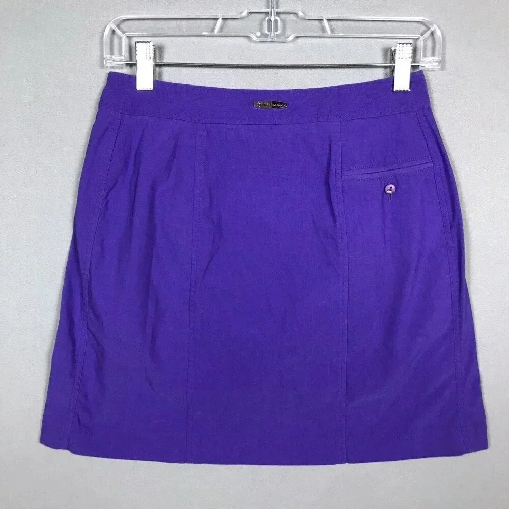 Jamie Sadock Skort Size 2 Silver Disc Studded Stretch Pockets Golf Pickleball - Picture 5 of 14